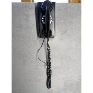 Crosley CR55-BK 302 Push Button Wall Phone - Black Telephone